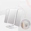 Trifold Makeup Mirror With Light 68 LED Vanity Mirrors 10X Magnifying 180Rotation