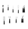 Plastic And Handle Stainless Steel Kitchen Gadget Set PIZZA Cutter, Cheese, Melon, Ice Cream Spoon 9-piece Set