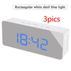 Digital LED multi-function mirror clock