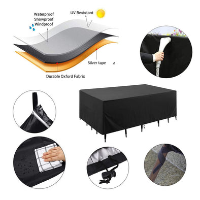 Patio Chair Table Cover Dust Proof Sofa Set Storage Bag Outdoor Garden Furniture Protector Waterproof Dustproof Organizer