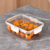 Kitchen Gadget Compartments Divided Serving Tray With Lid Veggie Tray Portable Snack Box Food Container For Biscuits Candy Fruits Nuts