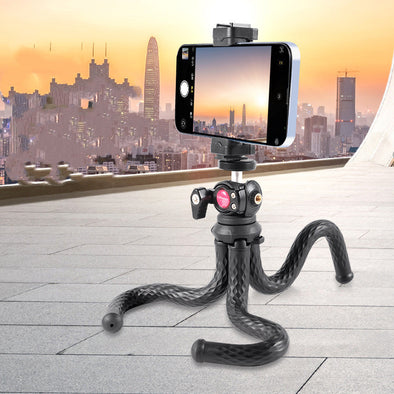 Black Octopus Mobile Phone Clip Gimbal Tripod Set